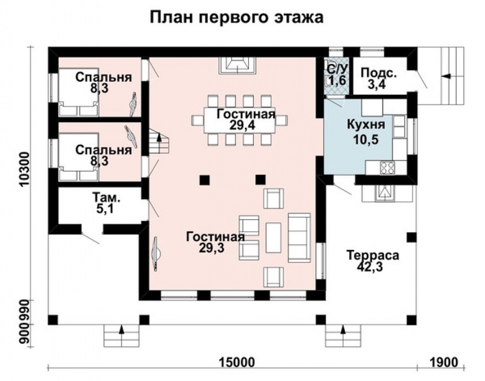 Проект дома Проект дома AS-2138 - Фото 1